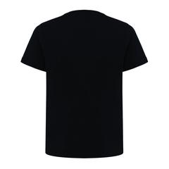 Vue T-shirt pour enfants en coton recyclé Iqoniq Koli de couleur noir| Krokrodeal