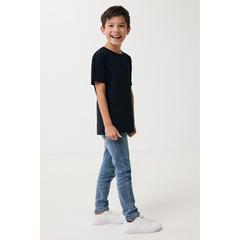 Vue T-shirt pour enfants en coton recyclé Iqoniq Koli de couleur noir| Krokrodeal