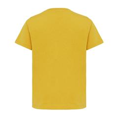 Vue T-shirt pour enfants en coton recyclé Iqoniq Koli de couleur jaune| Krokrodeal