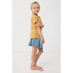 Vue T-shirt pour enfants en coton recyclé Iqoniq Koli de couleur jaune| Krokrodeal