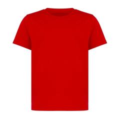 Vue T-shirt pour enfants en coton recyclé Iqoniq Koli de couleur rouge| Krokrodeal