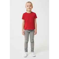 Vue T-shirt pour enfants en coton recyclé Iqoniq Koli de couleur rouge| Krokrodeal