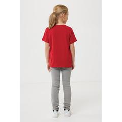 Vue T-shirt pour enfants en coton recyclé Iqoniq Koli de couleur rouge| Krokrodeal
