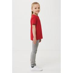 Vue T-shirt pour enfants en coton recyclé Iqoniq Koli de couleur rouge| Krokrodeal