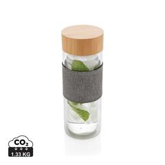 Vue Bouteille à double paroi en verre Impact de couleur gris| Krokrodeal