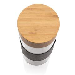 Vue Bouteille à double paroi en verre Impact de couleur gris| Krokrodeal