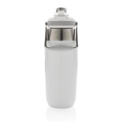 Vue Bouteille isotherme 1L avec bouchon double fonction de couleur blanc| Krokrodeal