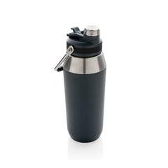 Vue Bouteille isotherme 1L avec bouchon double fonction de couleur bleu| Krokrodeal