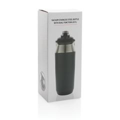 Vue Bouteille isotherme 1L avec bouchon double fonction de couleur bleu| Krokrodeal