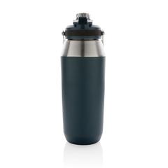 Vue Bouteille isotherme 1L avec bouchon double fonction de couleur bleu| Krokrodeal