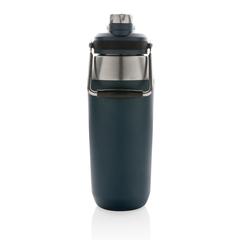 Vue Bouteille isotherme 1L avec bouchon double fonction de couleur bleu| Krokrodeal
