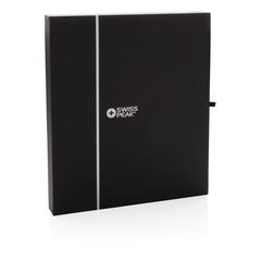 Vue Set carnets de notes A5 et stylo Swiss Peak de couleur noir| Krokrodeal