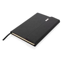 Vue Set carnets de notes A5 et stylo Swiss Peak de couleur noir| Krokrodeal