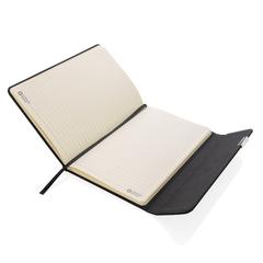 Vue Set carnets de notes A5 et stylo Swiss Peak de couleur noir| Krokrodeal