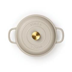 Vue VINGA Sauteuse en fonte émaillée Monte de couleur gris| Krokrodeal
