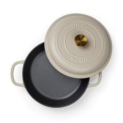 Vue VINGA Sauteuse en fonte émaillée Monte de couleur gris| Krokrodeal