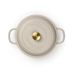 Vue VINGA Sauteuse en fonte émaillée Monte de couleur gris| Krokrodeal