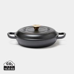 Vue VINGA Sauteuse en fonte émaillée Monte de couleur noir| Krokrodeal