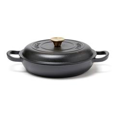Vue VINGA Sauteuse en fonte émaillée Monte de couleur noir| Krokrodeal
