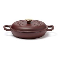Vue VINGA Sauteuse en fonte émaillée Monte de couleur rouge| Krokrodeal