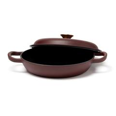 Vue VINGA Sauteuse en fonte émaillée Monte de couleur rouge| Krokrodeal