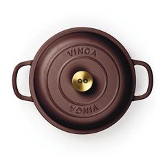Vue VINGA Sauteuse en fonte émaillée Monte de couleur rouge| Krokrodeal