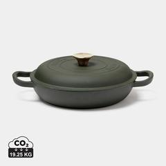 Vue VINGA Sauteuse en fonte émaillée Monte de couleur vert| Krokrodeal