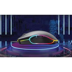 Vue Souris gaming RGB de couleur noir| Krokrodeal