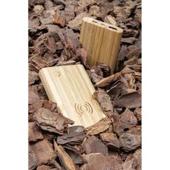Vue Batterie de secours 5000 mAh en bambou de couleur marron| Krokrodeal
