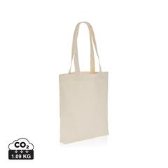 Vue Sac tote en toile recyclée et non teintée Impact AWARE™ de couleur blanc| Krokrodeal