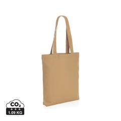 Vue Sac tote en toile recyclée et non teintée Impact AWARE™ de couleur marron| Krokrodeal