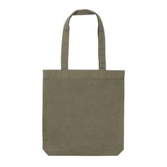 Vue Sac tote en toile recyclée et non teintée Impact AWARE™ de couleur vert| Krokrodeal