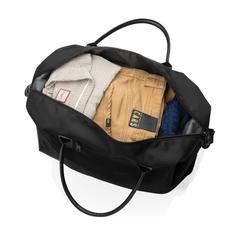 Vue Sac Weekend en rPET 1200D Impact Aware™ de couleur noir| Krokrodeal