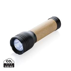 Vue Lampe 1W en plastique recyclé RCS et bambou Lucid de couleur marron| Krokrodeal