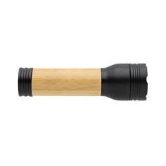 Vue Lampe 1W en plastique recyclé RCS et bambou Lucid de couleur marron| Krokrodeal