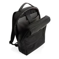 Vue Petit sac à dos Swiss Peak en rPET AWARE™ de couleur noir| Krokrodeal