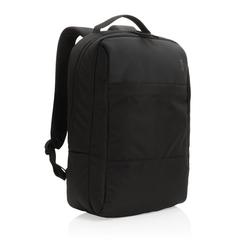 Vue Petit sac à dos Swiss Peak en rPET AWARE™ de couleur noir| Krokrodeal