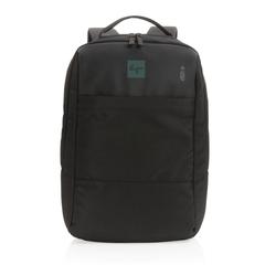 Vue Petit sac à dos Swiss Peak en rPET AWARE™ de couleur noir| Krokrodeal