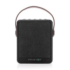 Vue Enceinte 12W solaire en plastique recyclé RCS Skywave de couleur noir| Krokrodeal
