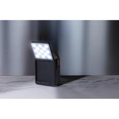 Vue Enceinte 12W solaire en plastique recyclé RCS Skywave de couleur noir| Krokrodeal