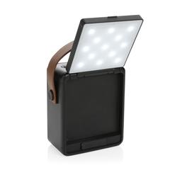 Vue Enceinte 12W solaire en plastique recyclé RCS Skywave de couleur noir| Krokrodeal