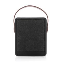 Vue Enceinte 12W solaire en plastique recyclé RCS Skywave de couleur noir| Krokrodeal