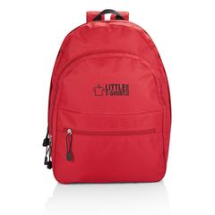 Vue Sac à dos basique de couleur rouge| Krokrodeal