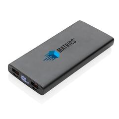 Vue Batterie de secours 10.000 mAh avec PD 18W de couleur noir| Krokrodeal