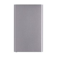 Vue Powerbank 4000mAh en plastique recyclé/aluminium RCS de couleur gris| Krokrodeal