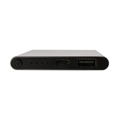 Vue Powerbank 4000mAh en plastique recyclé/aluminium RCS de couleur gris| Krokrodeal