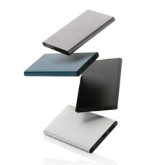 Vue Powerbank 4000mAh en plastique recyclé/aluminium RCS de couleur gris| Krokrodeal