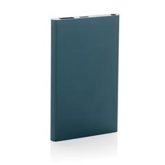 Vue Powerbank 4000mAh en plastique recyclé/aluminium RCS de couleur bleu| Krokrodeal