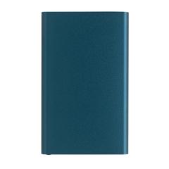 Vue Powerbank 4000mAh en plastique recyclé/aluminium RCS de couleur bleu| Krokrodeal