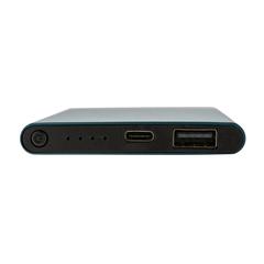 Vue Powerbank 4000mAh en plastique recyclé/aluminium RCS de couleur bleu| Krokrodeal